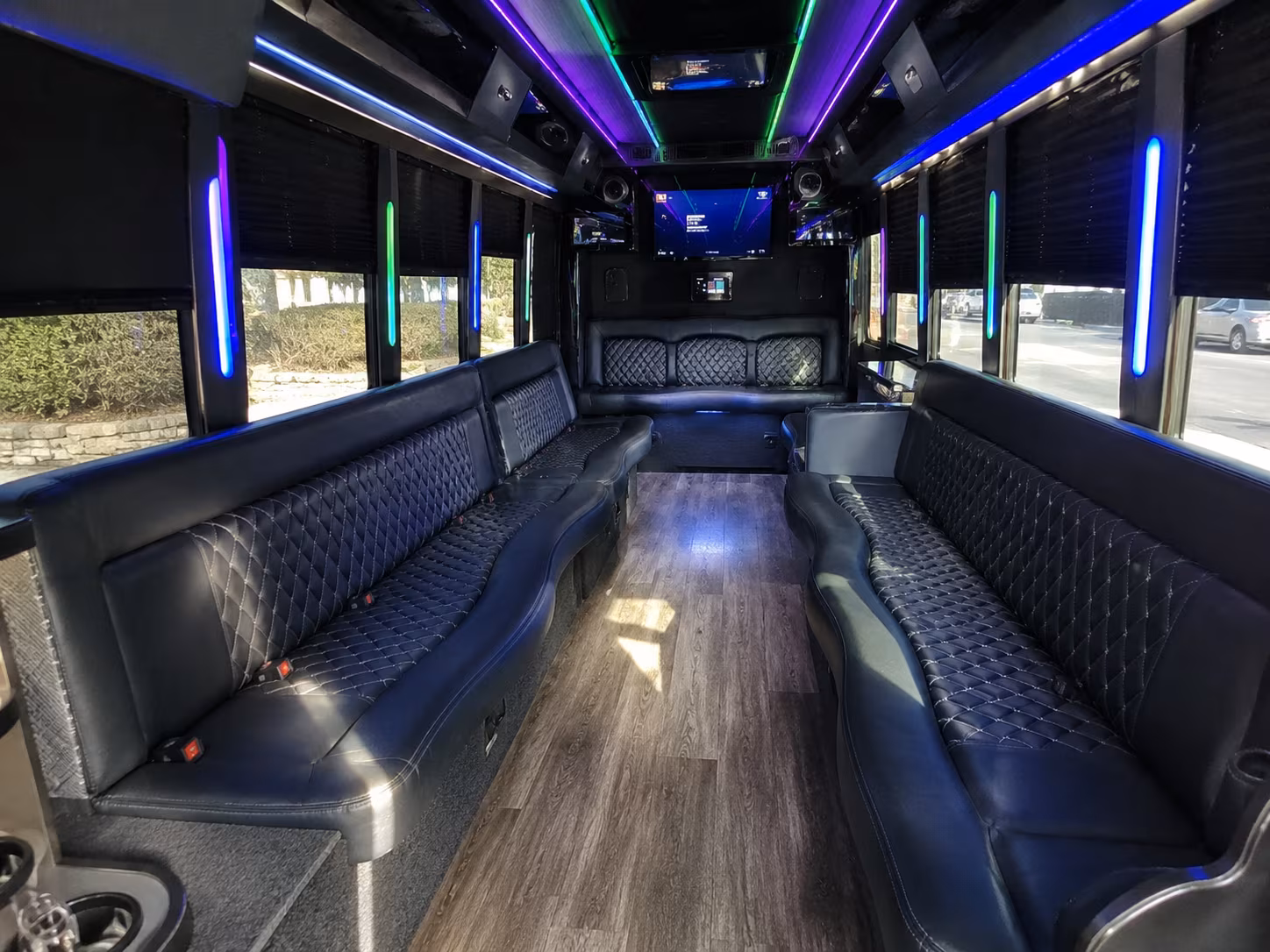 cape coral 15 passenger party bus interior