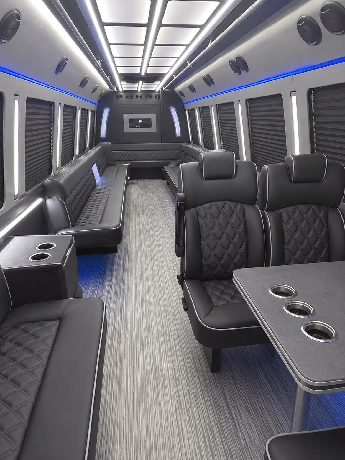 cape coral 25 passenger party bus inside