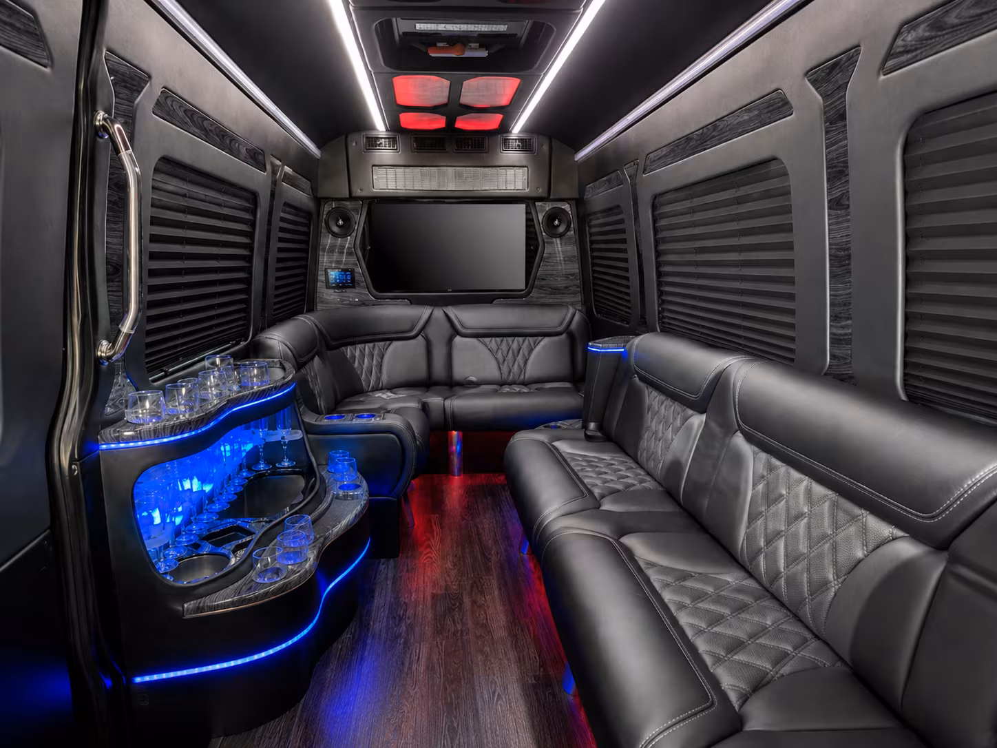 cape coral 30 passenger party bus inside